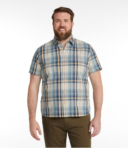 Men's Signature Seersucker Madras Shirt, Slightly Fitted, Short-Sleeve / L.L.Bean