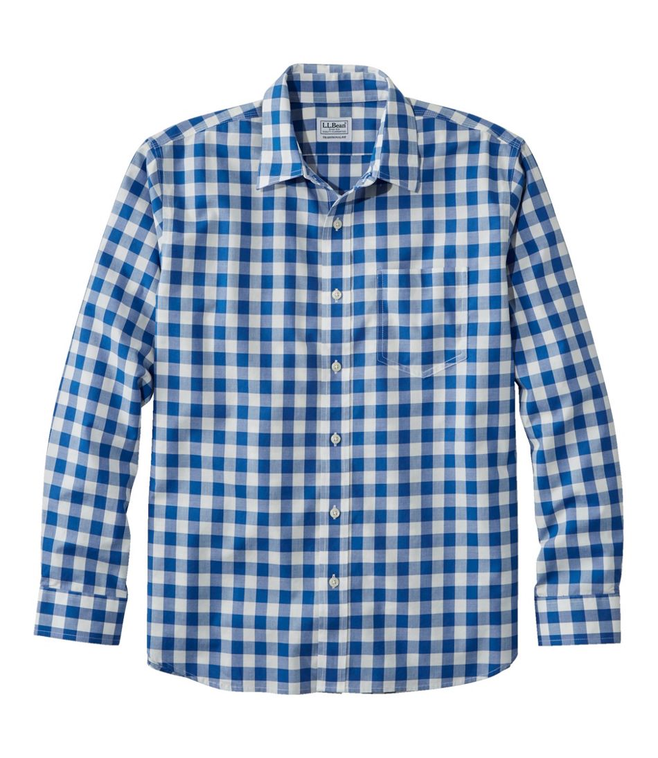 Men's Bean's Wrinkle-Free Everyday Shirt, Traditional Untucked Fit, Plaid, Long-Sleeve / L.L.Bean