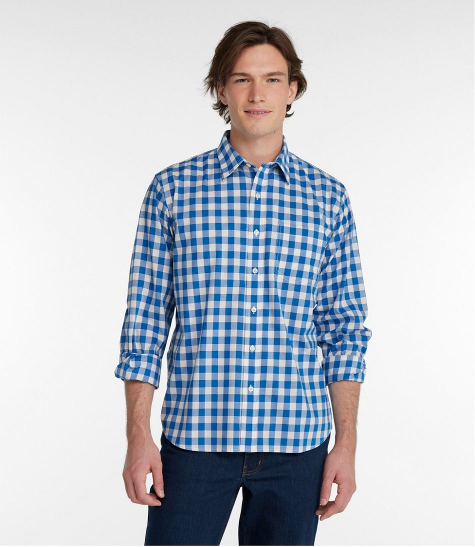 Men's Bean's Wrinkle-Free Everyday Shirt, Traditional Untucked Fit, Plaid, Long-Sleeve / L.L.Bean