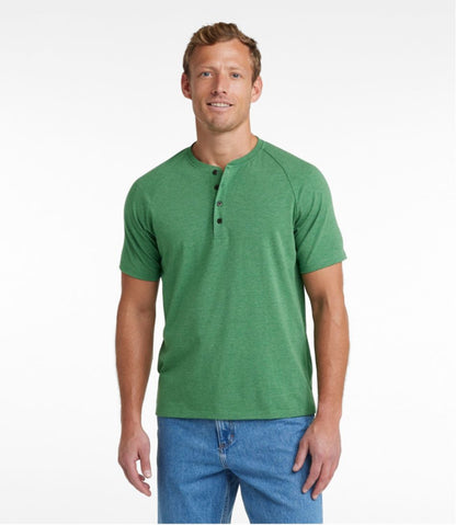 Men's Comfort Stretch Pima Tee Shirt, Short-Sleeve Henley / L.L.Bean
