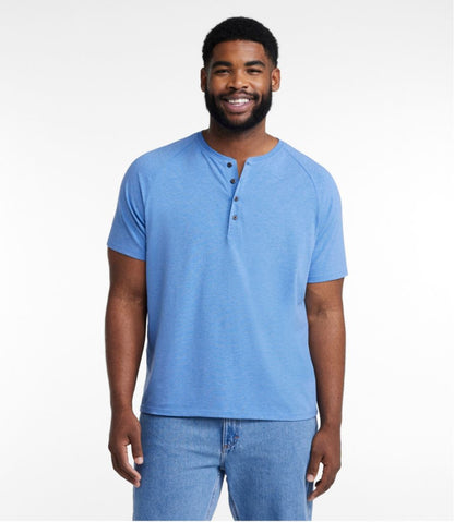 Men's Comfort Stretch Pima Tee Shirt, Short-Sleeve Henley / L.L.Bean