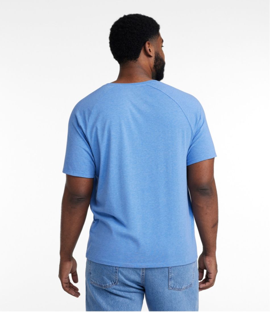 Men's Comfort Stretch Pima Tee Shirt, Short-Sleeve Henley / L.L.Bean