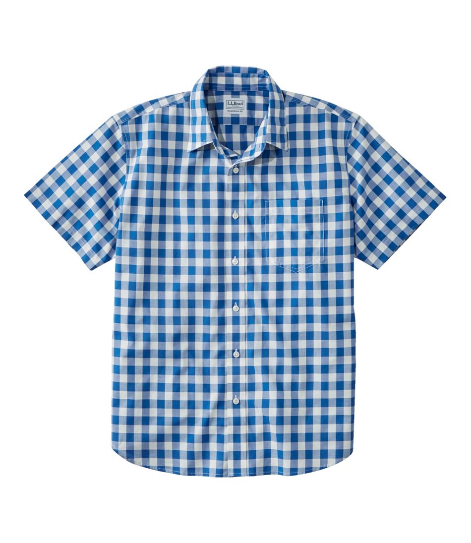 Men's Bean's Wrinkle-Free Everyday Shirt, Traditional Untucked Fit, Plaid, Short-Sleeve / L.L.Bean