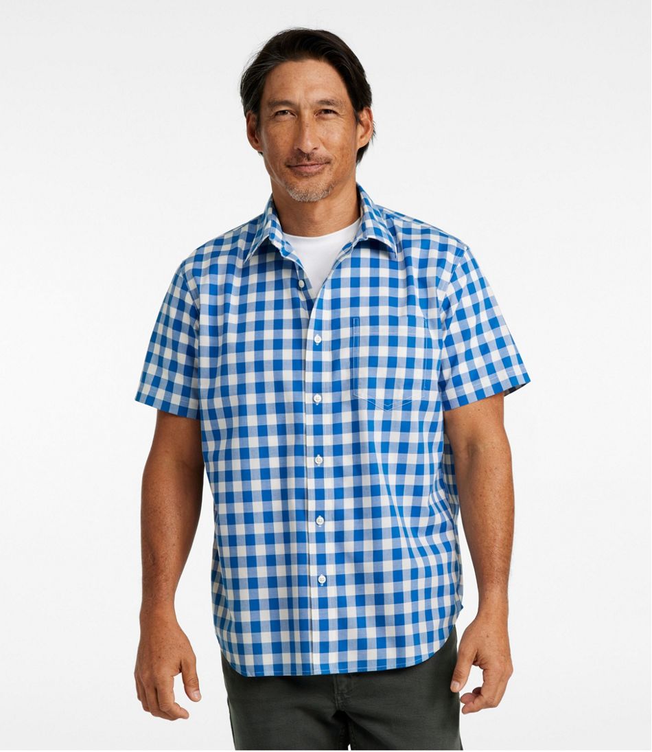 Men's Bean's Wrinkle-Free Everyday Shirt, Traditional Untucked Fit, Plaid, Short-Sleeve / L.L.Bean