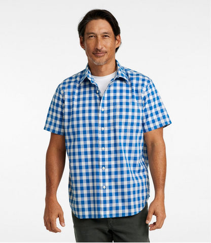 Men's Bean's Wrinkle-Free Everyday Shirt, Traditional Untucked Fit, Plaid, Short-Sleeve / L.L.Bean
