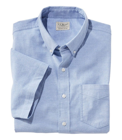 Men's Comfort Stretch® Oxford Shirt, Slightly Fitted Untucked Fit, Short-Sleeve / L.L.Bean