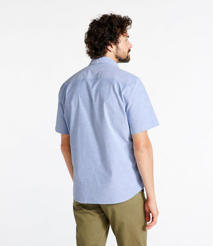 Men's Comfort Stretch® Oxford Shirt, Slightly Fitted Untucked Fit, Short-Sleeve / L.L.Bean