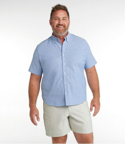 Men's Comfort Stretch® Oxford Shirt, Slightly Fitted Untucked Fit, Short-Sleeve / L.L.Bean