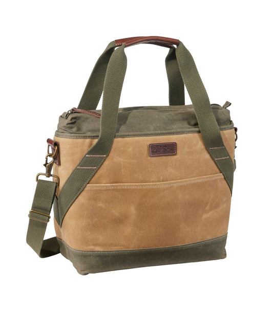 Insulated Waxed-Canvas Tote, Medium / L.L.Bean