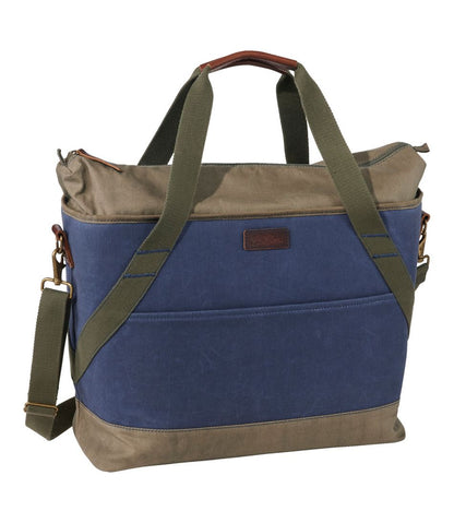 Insulated Waxed-Canvas Tote, Large / L.L.Bean