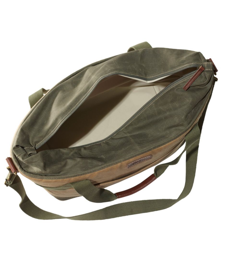 Insulated Waxed-Canvas Tote, Large / L.L.Bean