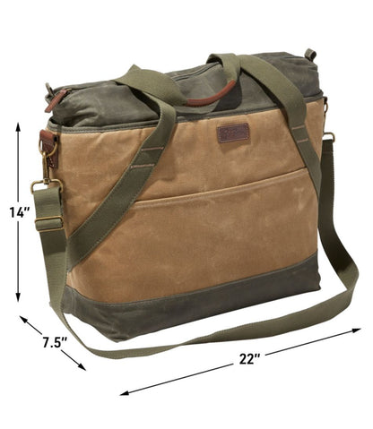Insulated Waxed-Canvas Tote, Large / L.L.Bean