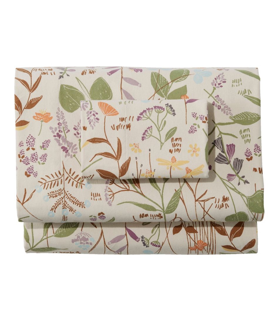 Birch Floral Flannel Sheet Collection / L.L.Bean