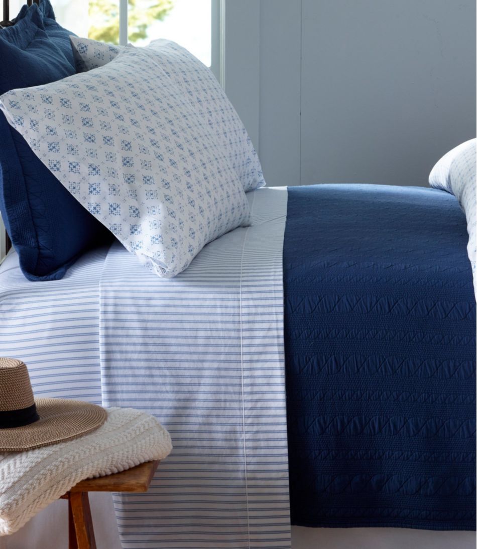 Premium Egyptian Percale Sheet Collection, Stripe / L.L.Bean