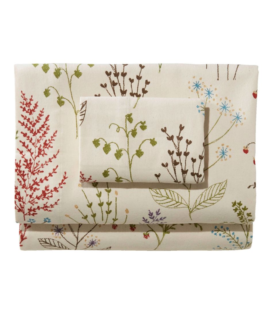 Botanical Floral Flannel Sheet Collection / L.L.Bean