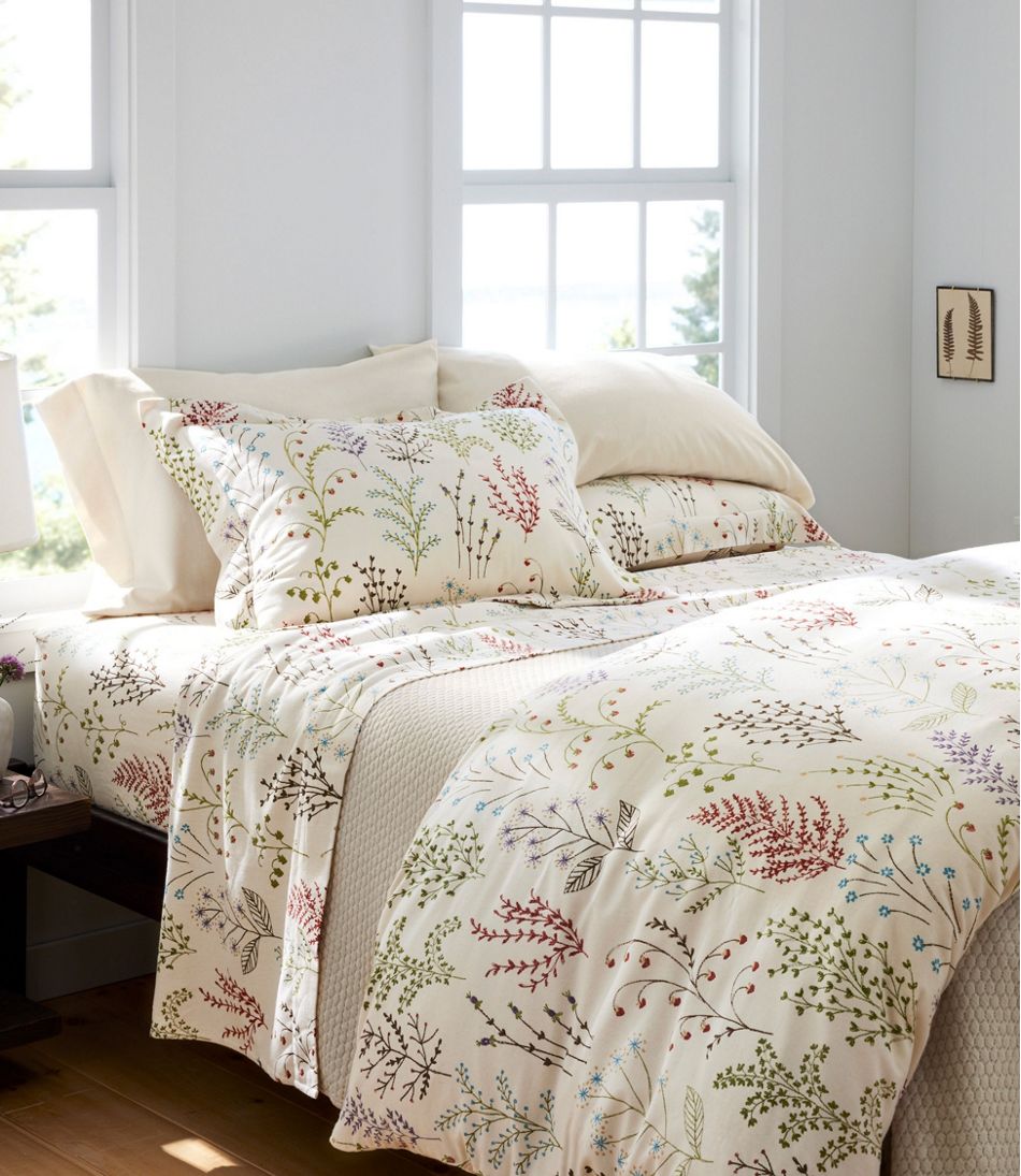 Botanical Floral Flannel Sheet Collection / L.L.Bean