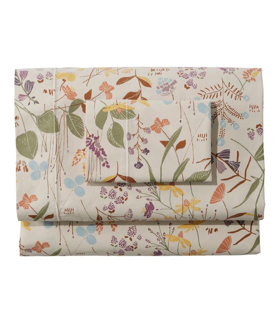 Birch Floral Percale Sheet Collection / L.L.Bean