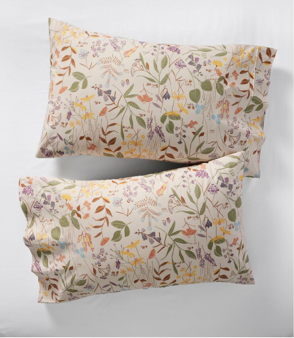 Birch Floral Percale Sheet Collection / L.L.Bean