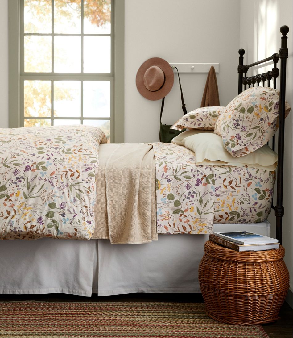Birch Floral Percale Sheet Collection / L.L.Bean