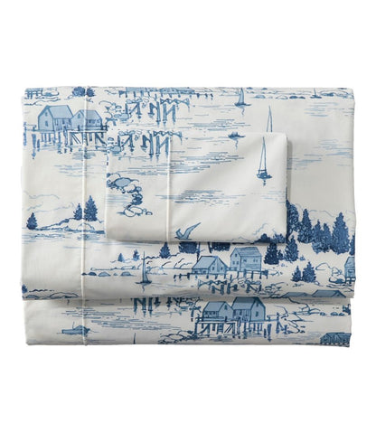Coastal Landscape Percale Sheet Collection / L.L.Bean