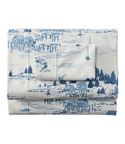 Coastal Landscape Percale Sheet Collection / L.L.Bean