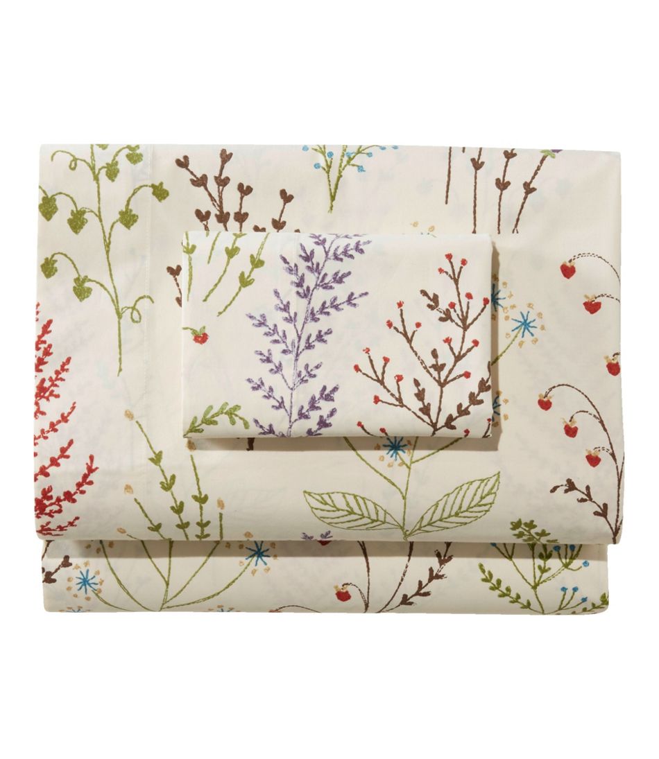 Botanical Floral Percale Sheet Collection / L.L.Bean