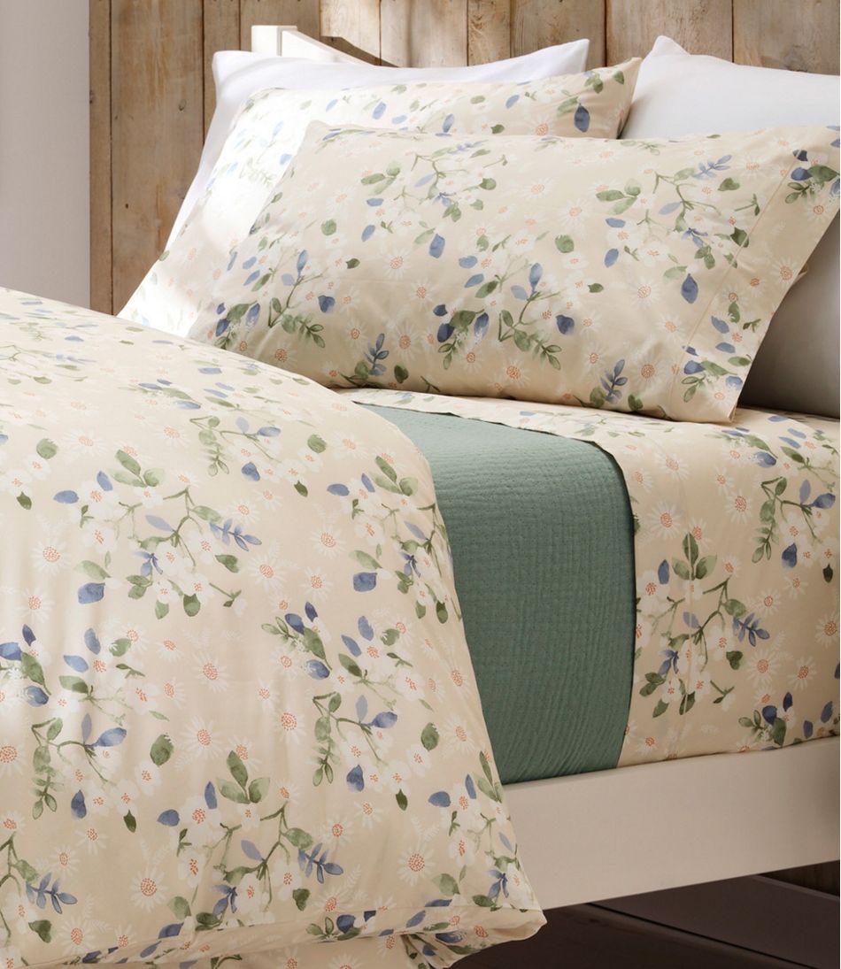 Premium Egyptian Percale Sheet Collection, Daisy / L.L.Bean