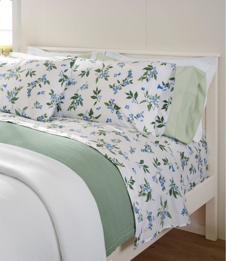 Jess Franks Blueberry Print Percale Sheet Set Collection / L.L.Bean