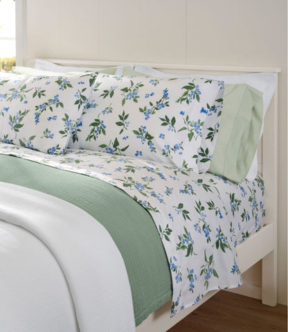 Jess Franks Blueberry Print Percale Sheet Set Collection / L.L.Bean