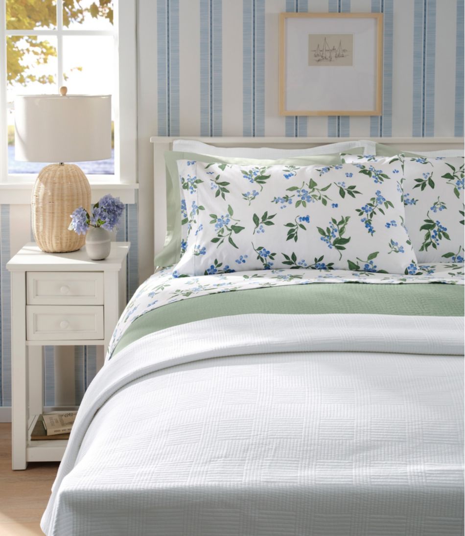 Jess Franks Blueberry Print Percale Sheet Set Collection / L.L.Bean