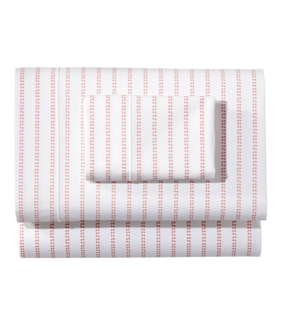 Sunwashed Percale Sheet Collection, Stripe Leaf / L.L.Bean