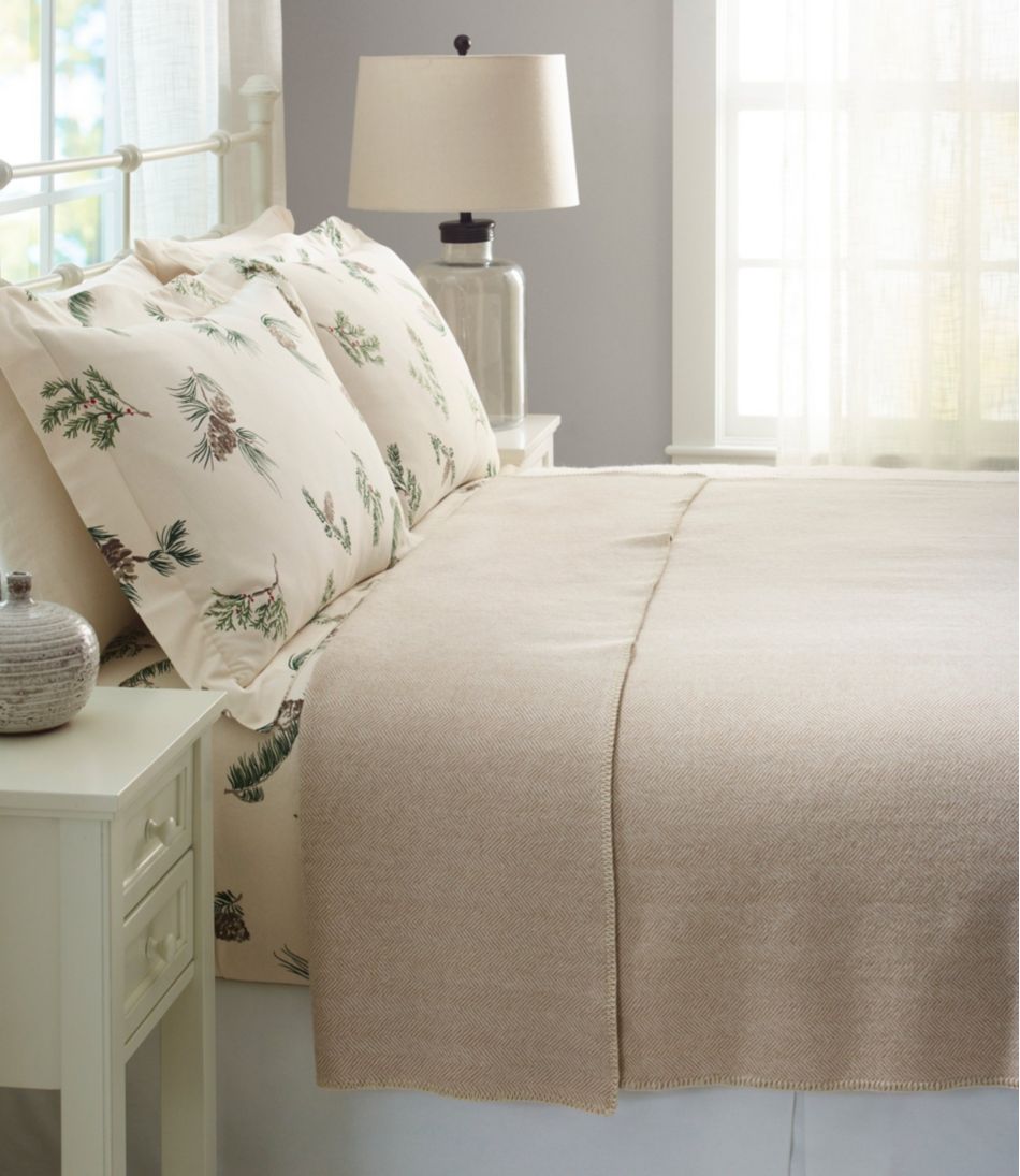 Washable Wool Blanket, Herringbone / L.L.Bean