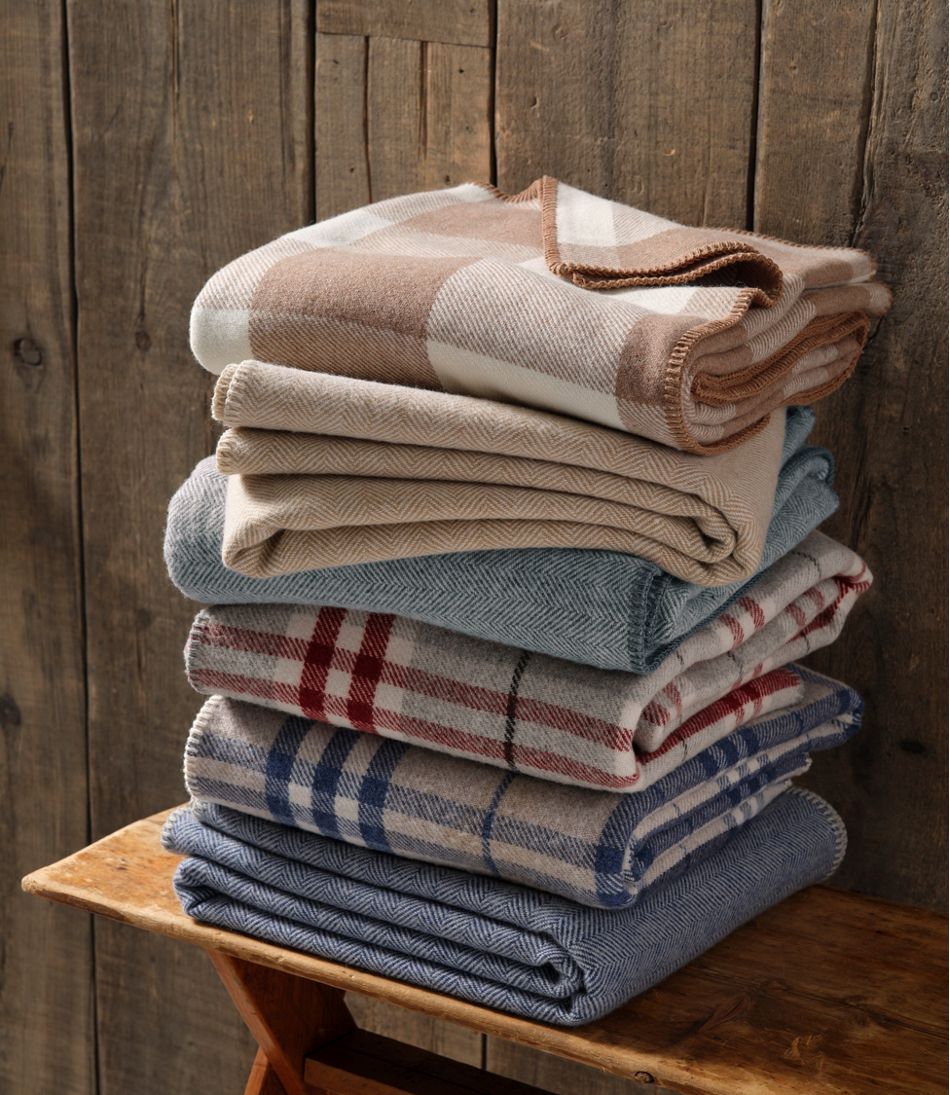 Washable Wool Blanket, Herringbone / L.L.Bean