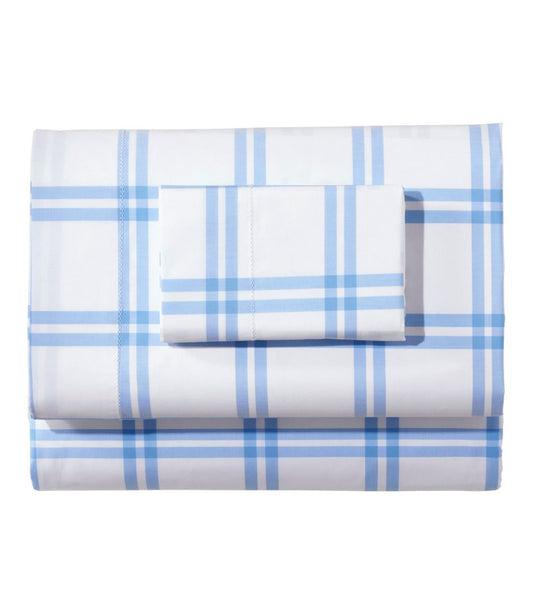 280-Thread-Count Pima Percale Sheet Collection, Windowpane / L.L.Bean