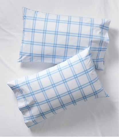 280-Thread-Count Pima Percale Sheet Collection, Windowpane / L.L.Bean