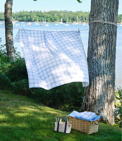 280-Thread-Count Pima Percale Sheet Collection, Windowpane / L.L.Bean