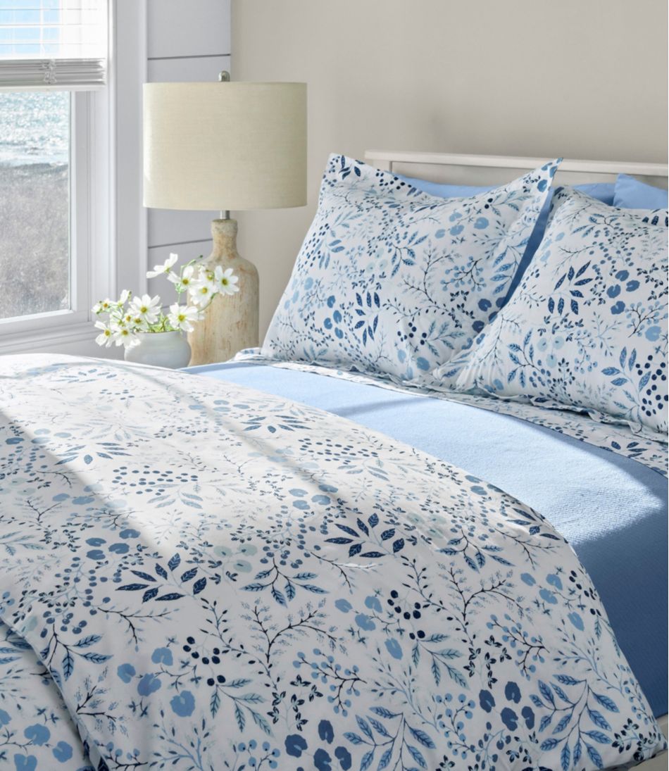 280-Thread-Count Pima Cotton Percale Comforter Cover Collection, Print / L.L.Bean