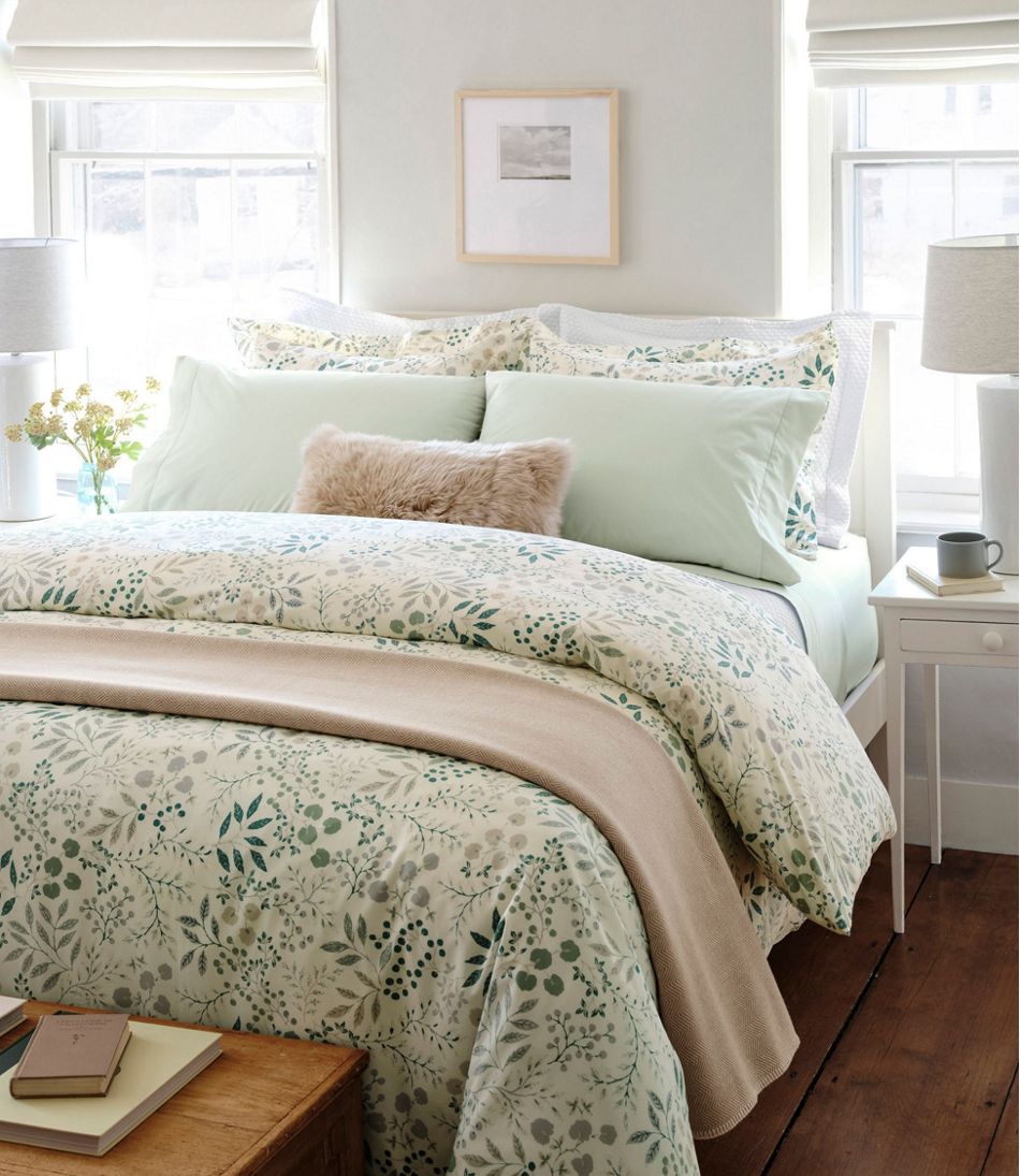 280-Thread-Count Pima Cotton Percale Comforter Cover Collection, Print / L.L.Bean