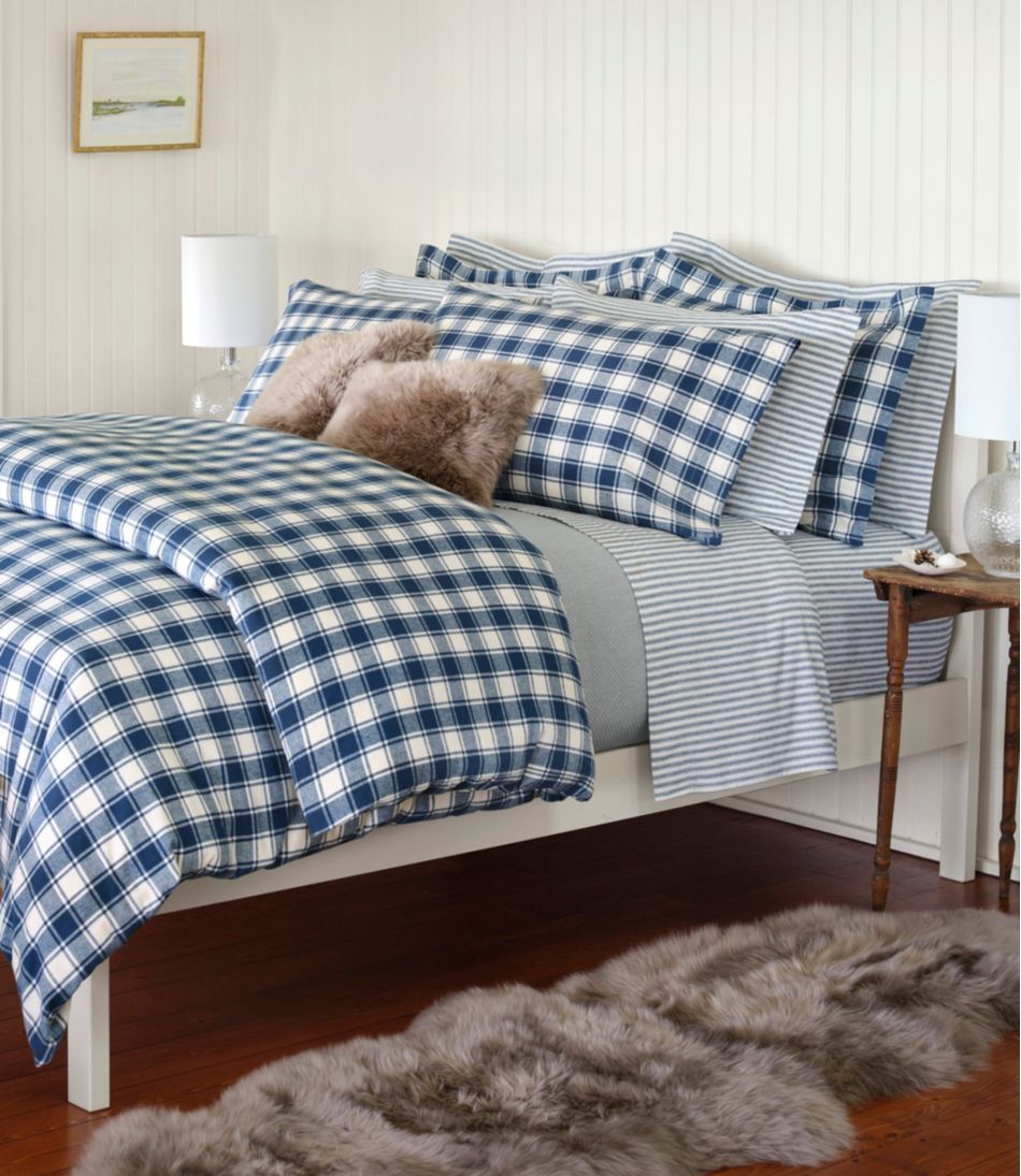 Ultrasoft Comfort Flannel Comforter Cover Collection, Check / L.L.Bean