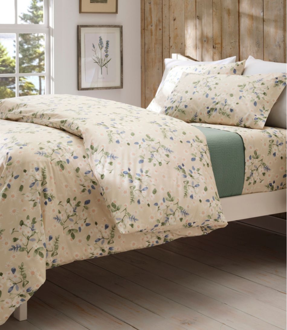 Premium Egyptian Percale Comforter Cover Collection, Daisy / L.L.Bean