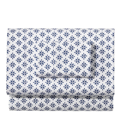 Sunwashed Percale Sheet Collection, Block Floral Print / L.L.Bean