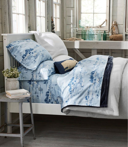Coastal Landscape Flannel Sheet Collection / L.L.Bean