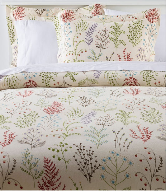 Botanical Floral Flannel Comforter Cover Collection / L.L.Bean