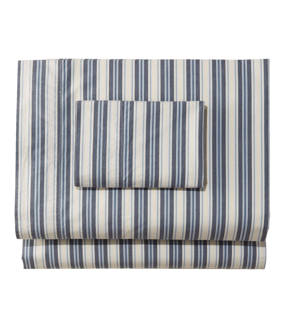 Sunwashed Percale Sheet Collection, Stripe / L.L.Bean