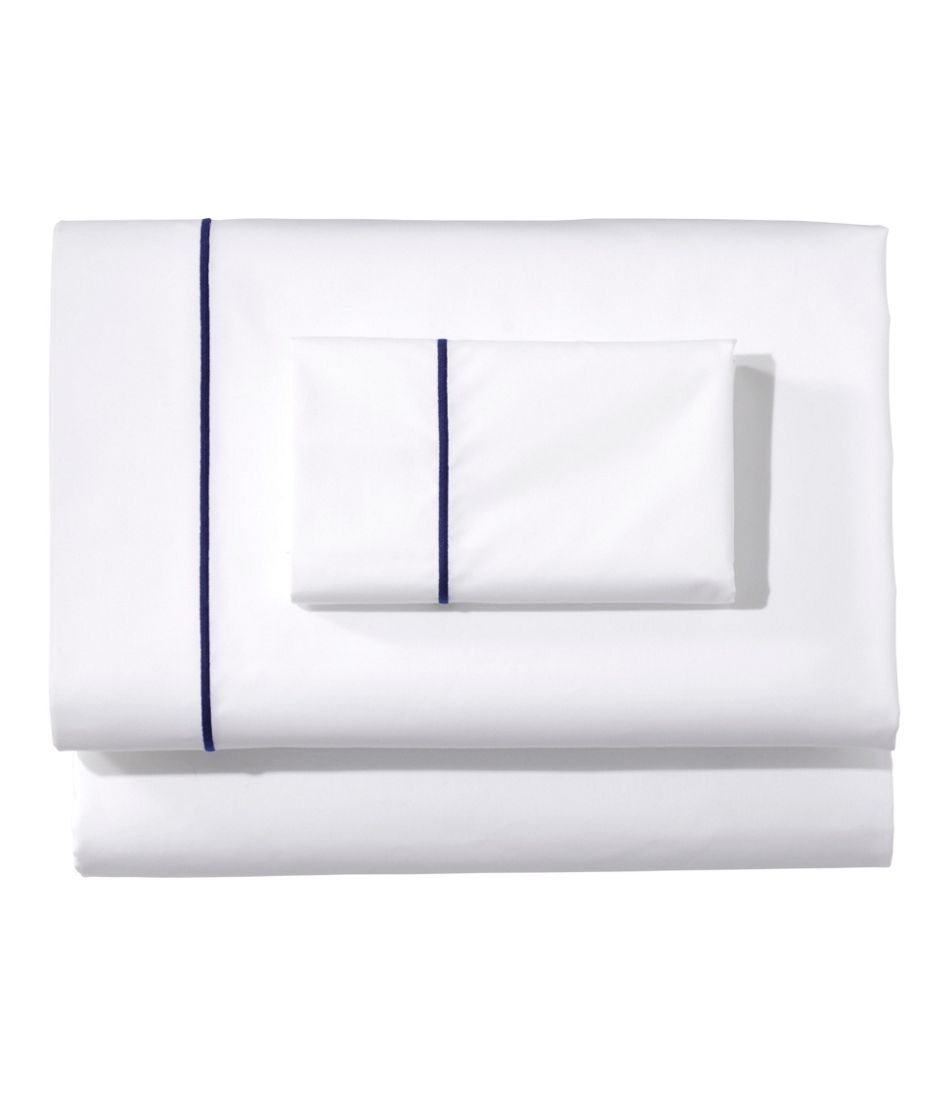 Premium Egyptian Percale Sheet Collection, Satin Stitch / L.L.Bean