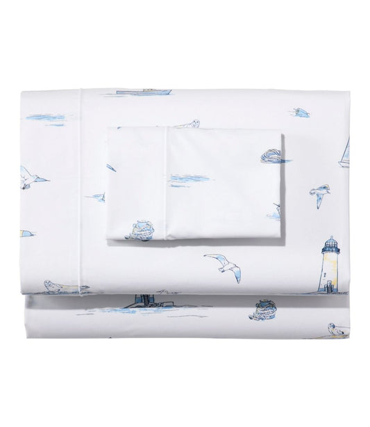 Nautical Boats Percale Sheet Collection / L.L.Bean