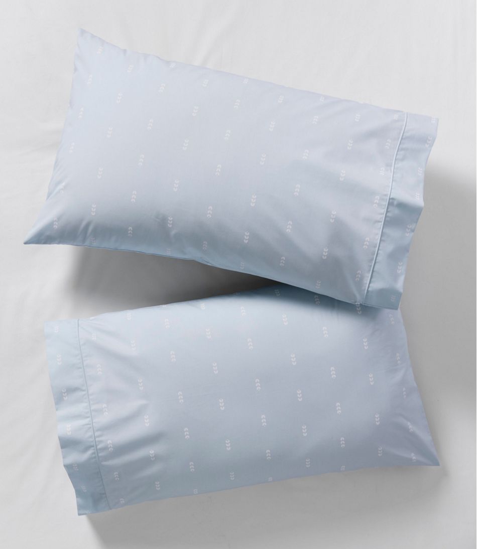 Sunwashed Percale Sheet Collection, Stamped Leaf Print / L.L.Bean