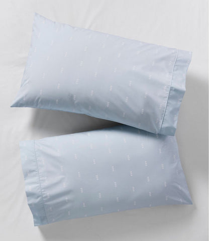 Sunwashed Percale Sheet Collection, Stamped Leaf Print / L.L.Bean
