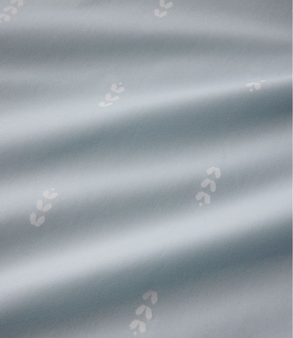 Sunwashed Percale Sheet Collection, Stamped Leaf Print / L.L.Bean