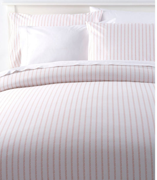 Sunwashed Percale Comforter Cover, Stripe Leaf / L.L.Bean